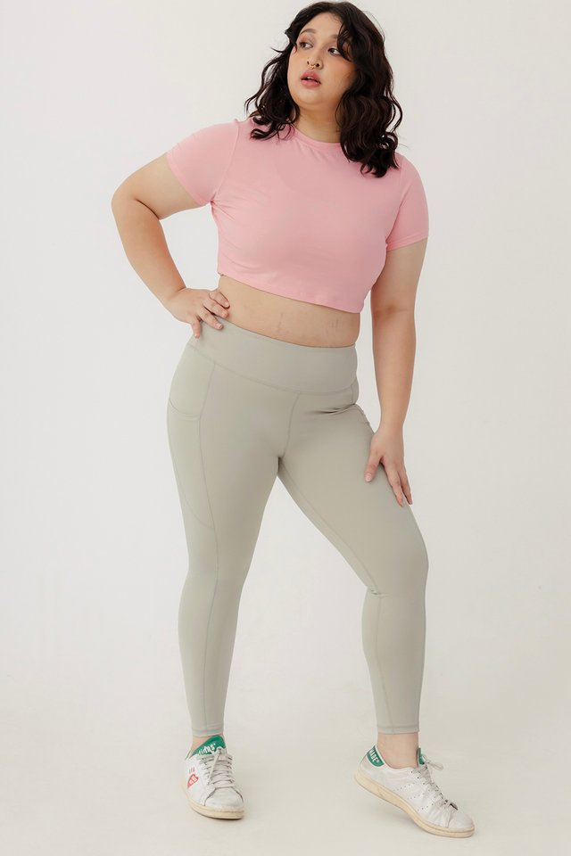 AIRE CROPPED TEE IN COTTON CANDY