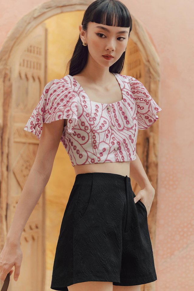 MIRAGE EMBROIDERY TOP IN PINK