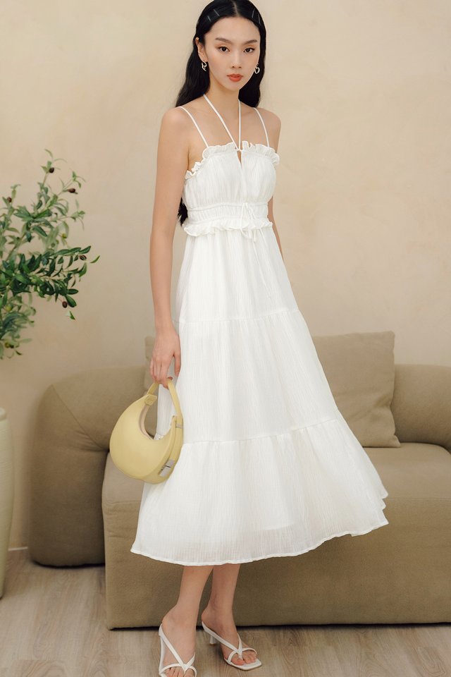 SUMMERS TIE MAXI IN WHITE