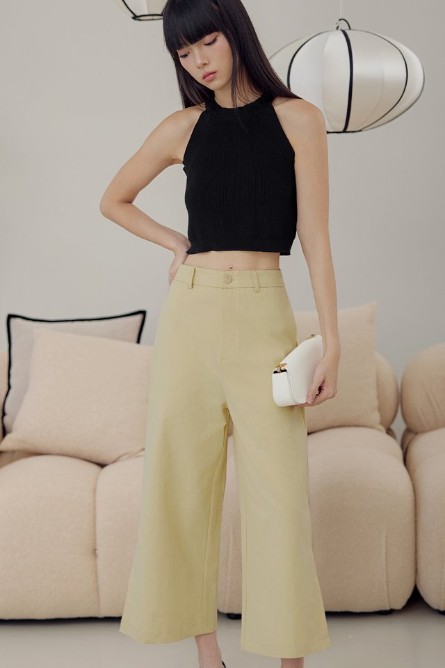 OLIVER SLIT CULOTTES IN MELLOW YELLOW