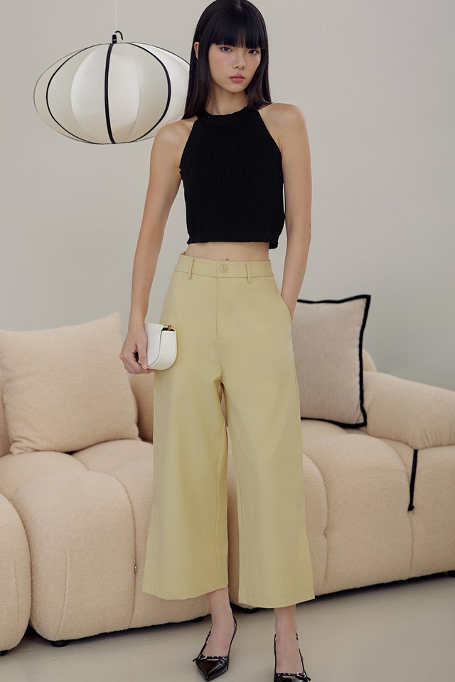 OLIVER SLIT CULOTTES IN MELLOW YELLOW