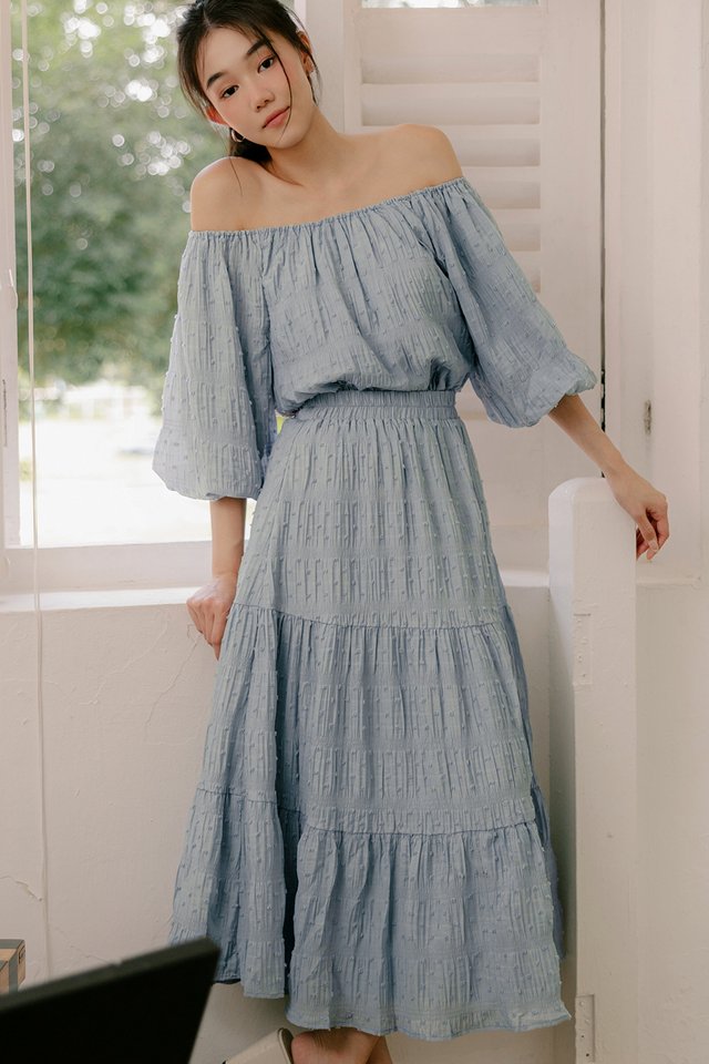 AUBREE TENCEL MAXI IN ASH BLUE