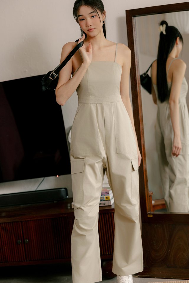 COHEN CARGO JUMPSUIT IN KHAKI