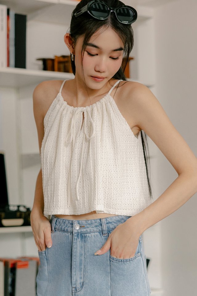 REGIO TWO-WAY KNIT TOP IN MILK