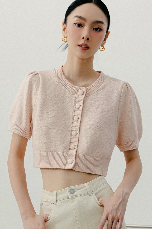 CORY KNIT TOP IN ALMOND PINK