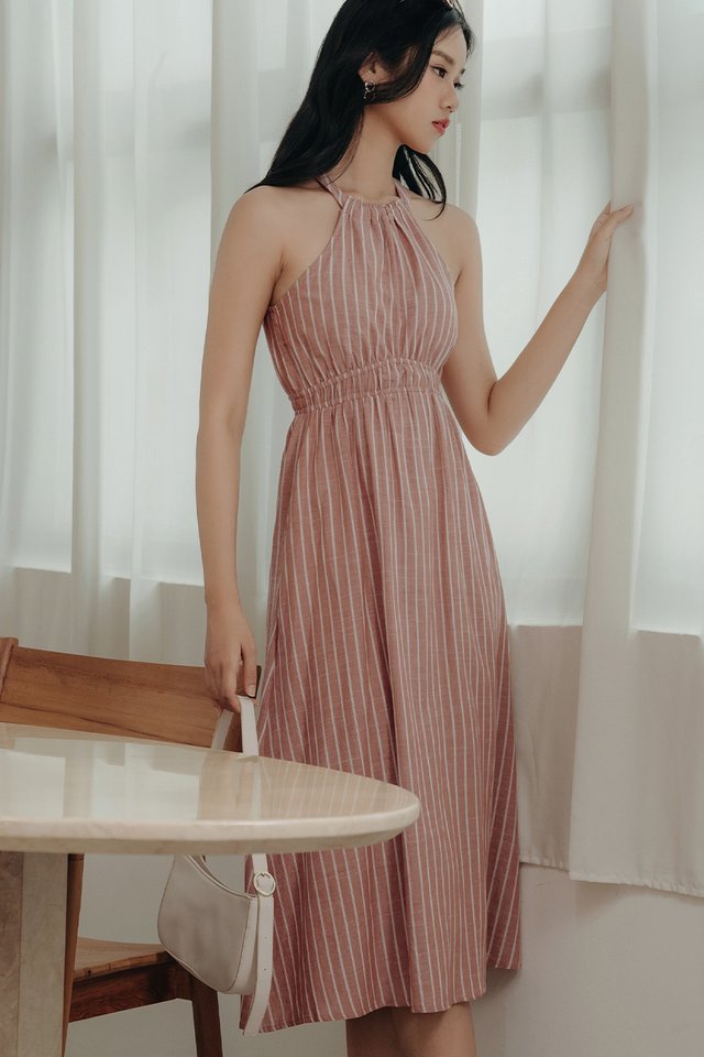 ELLERY STRIPE MIDI IN BLUSH