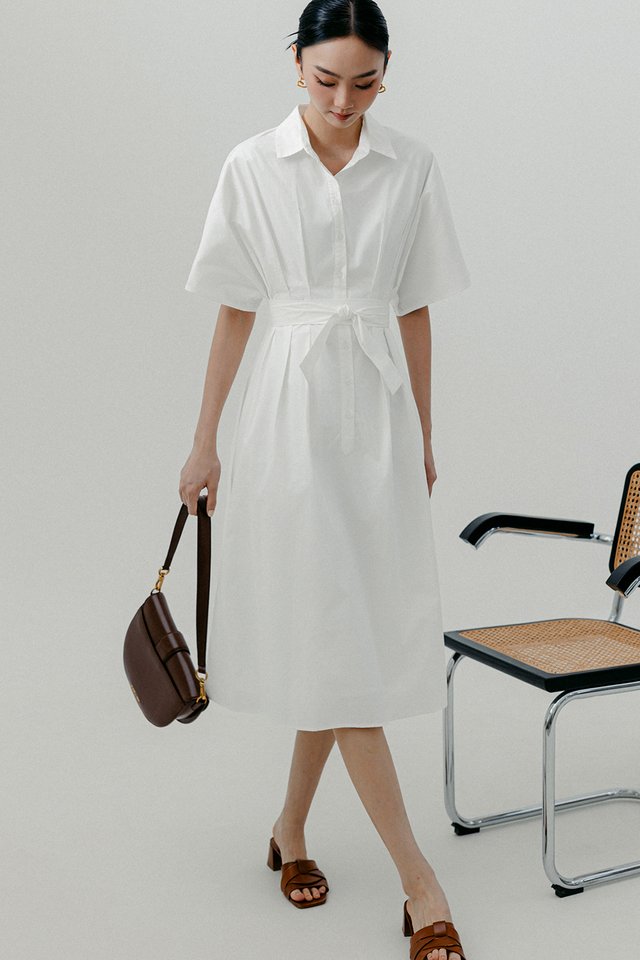 NIKO SASH MIDI IN WHITE