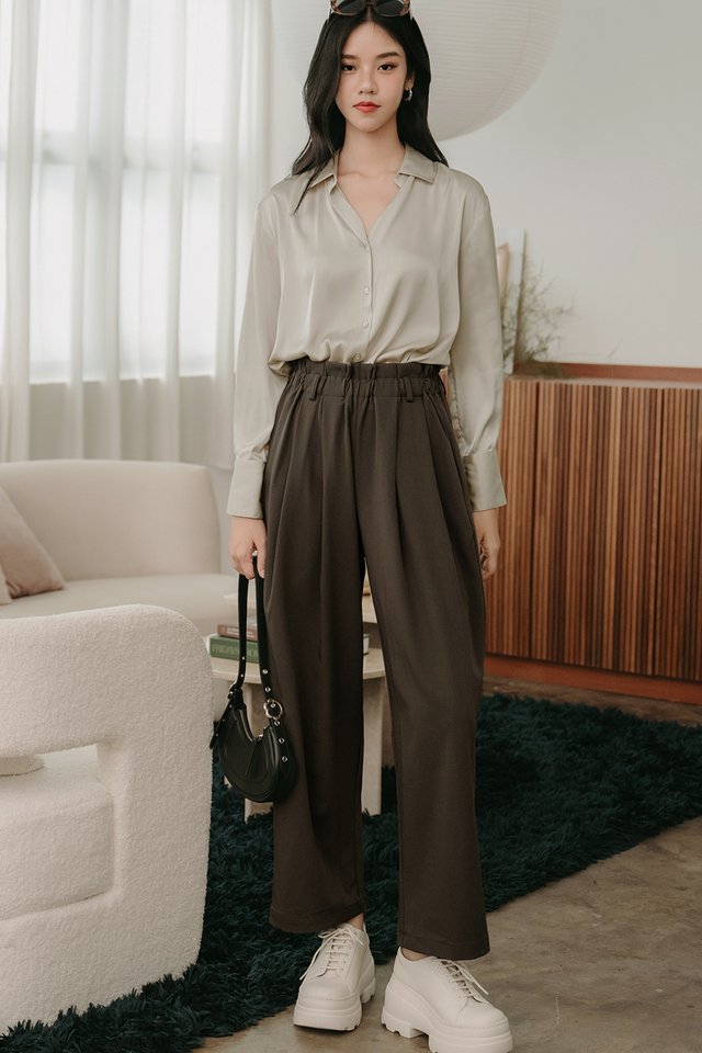 KAIEN PAPERBAG PANTS IN HOJICHA