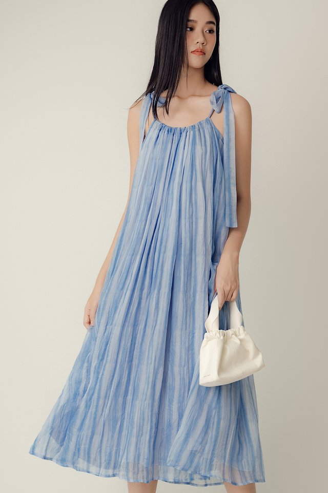 TIE-DYE TWO-WAY MAXI IN SKY