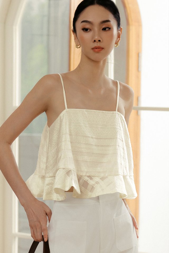 KIANNA EMBROIDERY ORGANZA TOP