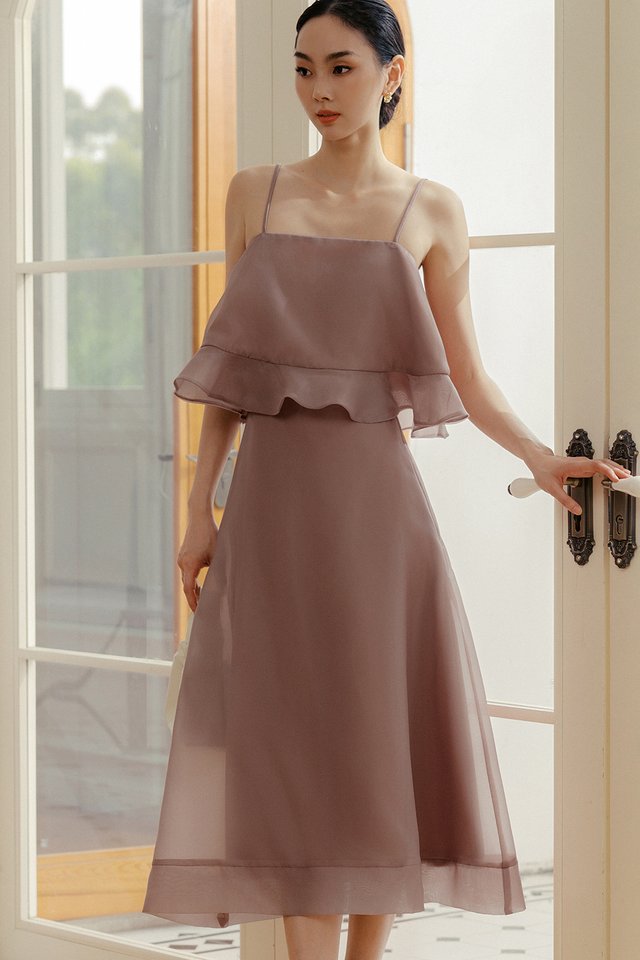 KIANNA ORGANZA MIDI IN BLUSH