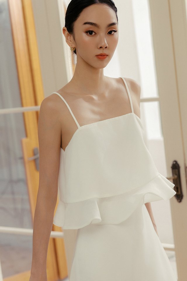 KIANNA ORGANZA TOP IN WHITE