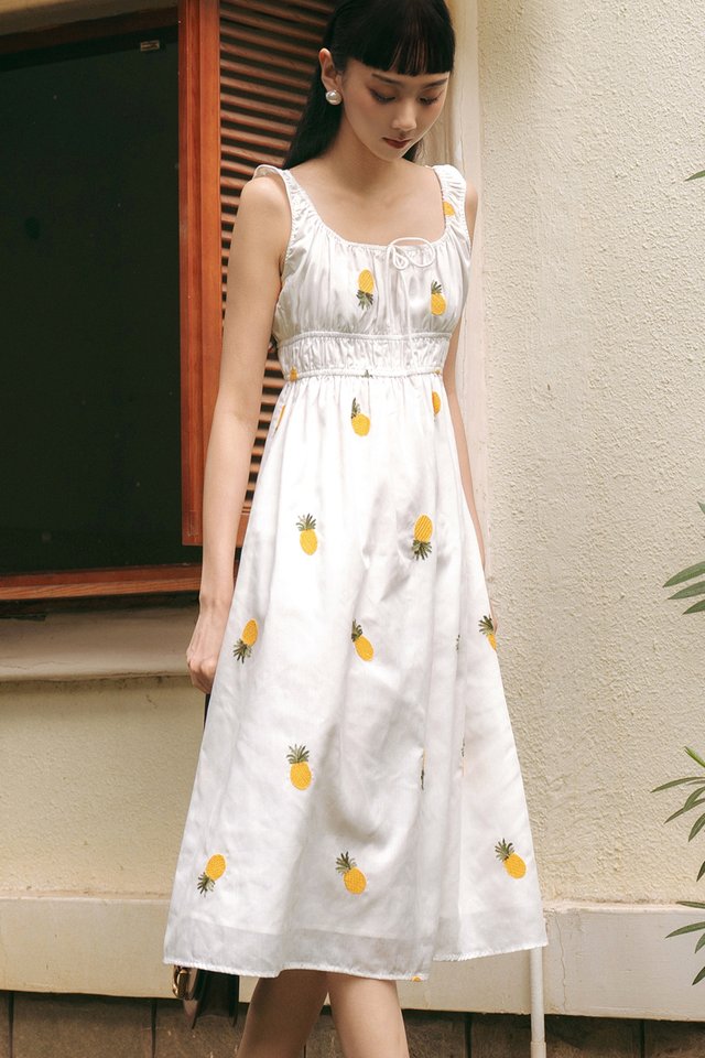 MAUI EMBROIDERY MIDI