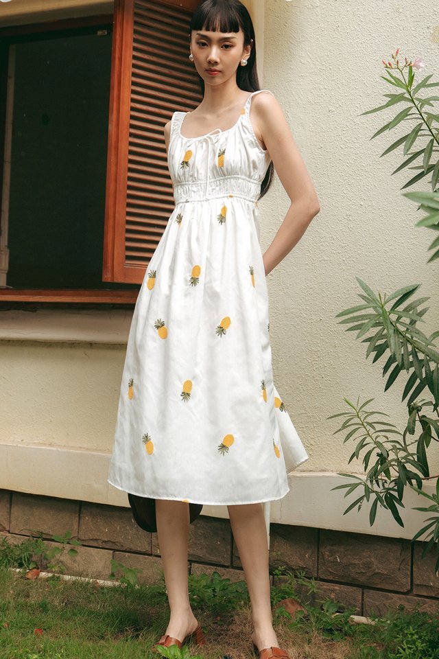 MAUI EMBROIDERY MIDI