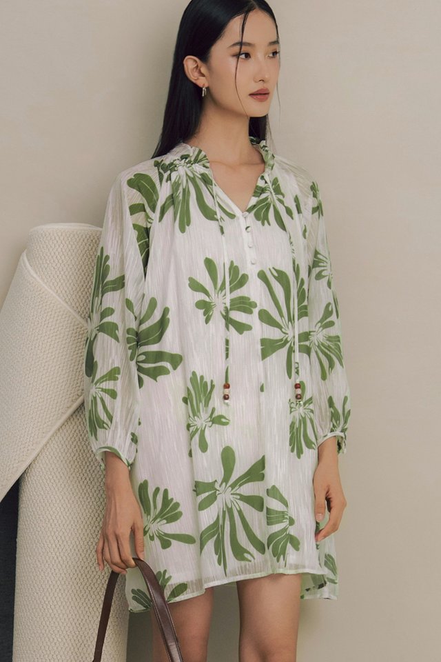MALONE DRESS IN MATCHA