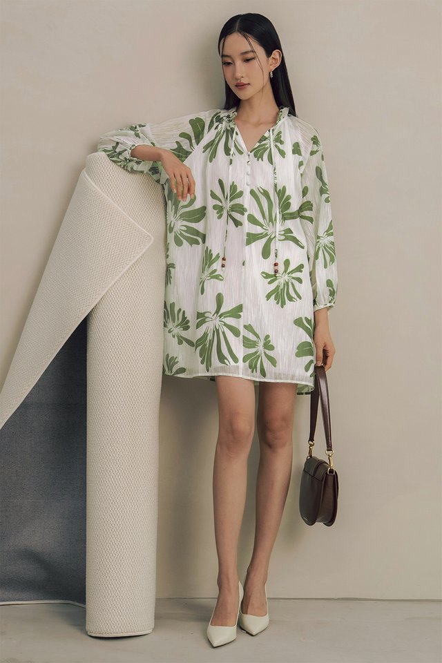 MALONE DRESS IN MATCHA