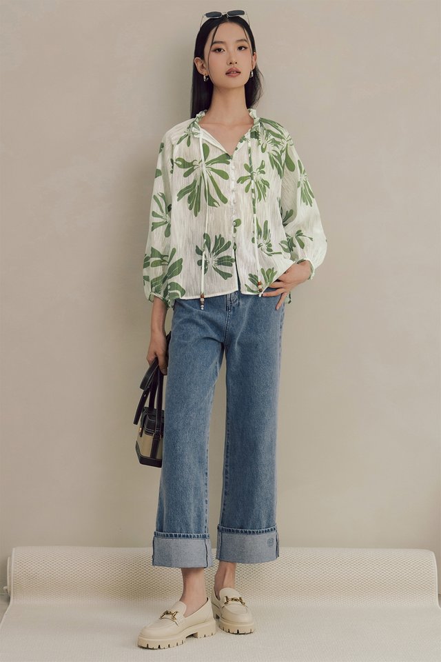 MALONE TOP IN MATCHA