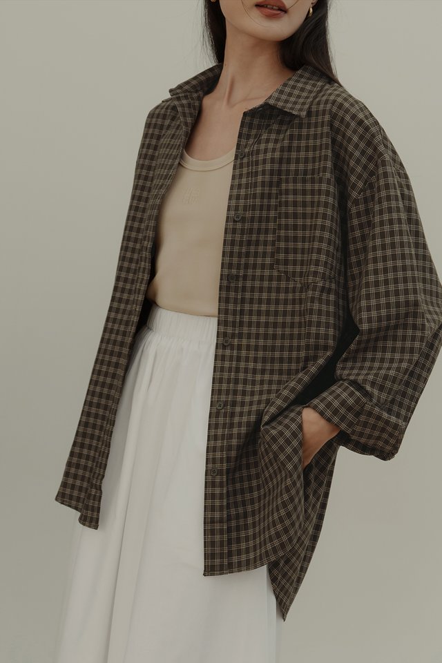 ANDI PLAID SHIRT IN OAK