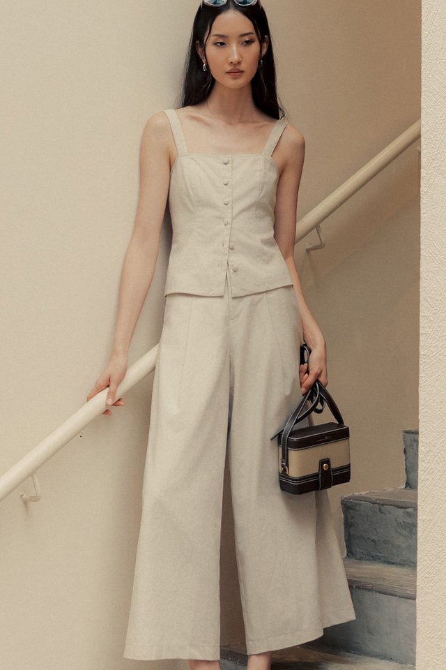 ARCHER LINEN PANTS IN OAT
