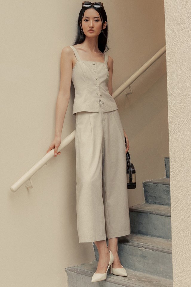 ARCHER LINEN PANTS IN OAT