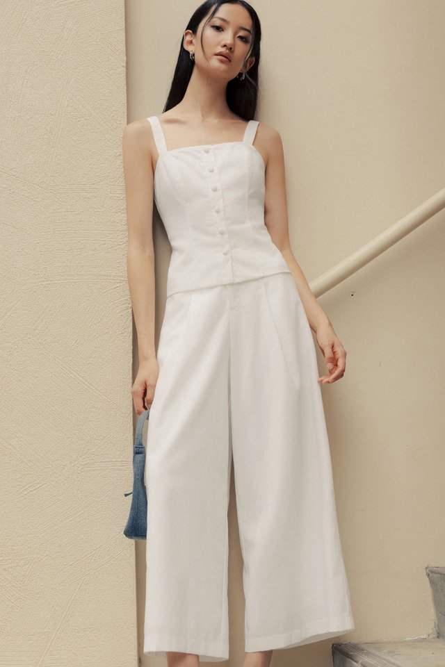 ARCHER LINEN PANTS IN WHITE
