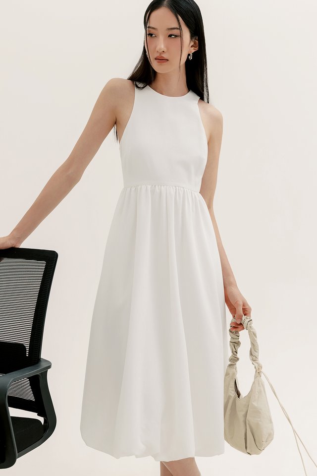 ALEXIS BUBBLE MIDI IN WHITE