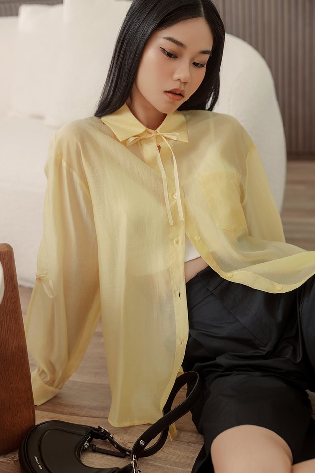 CIELO RIBBON SHIRT IN BUTTER