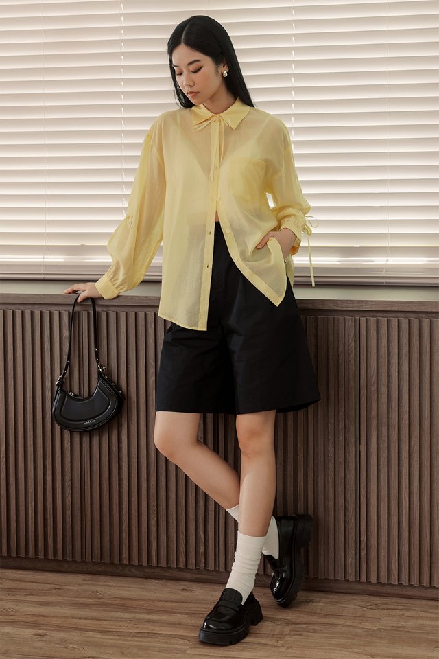 CIELO RIBBON SHIRT IN BUTTER