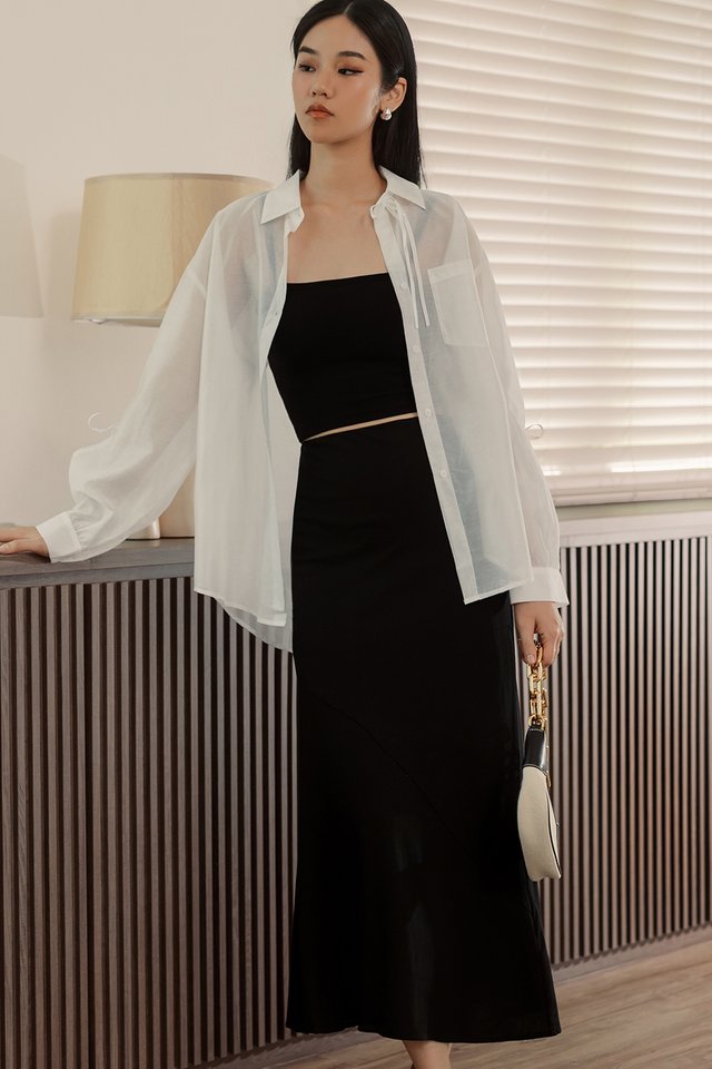 CLAIRE LINEN MAXI IN BLACK