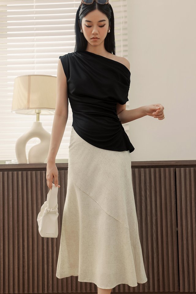 CLAIRE LINEN MAXI IN OAT