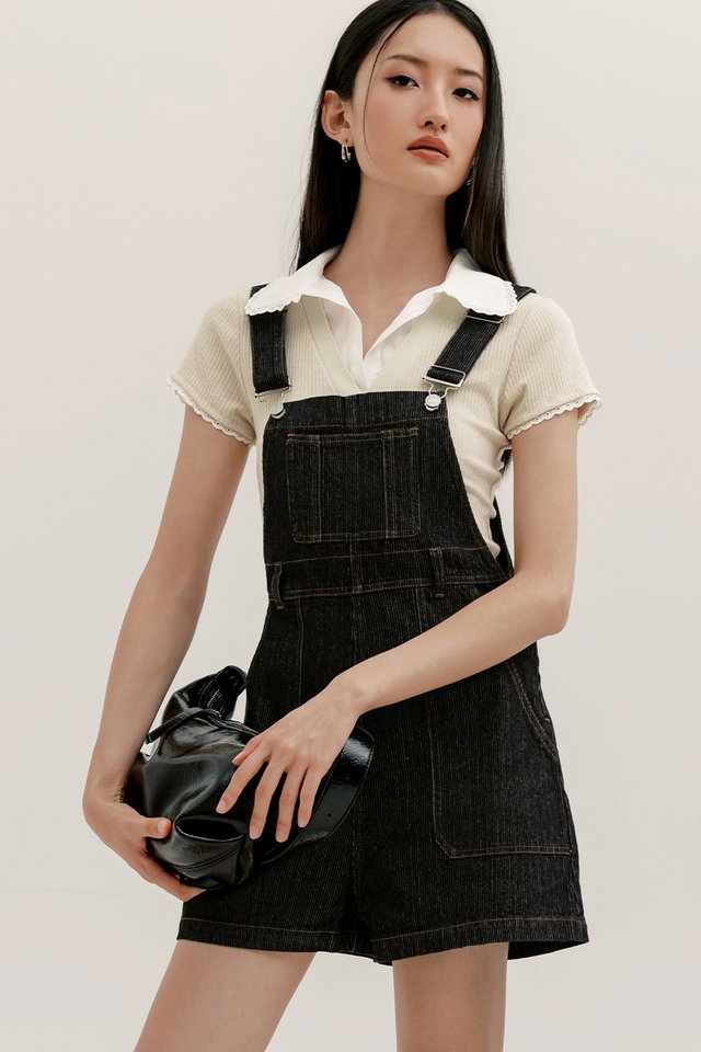 ELLIOTT DENIM DUNGAREE IN BLACK