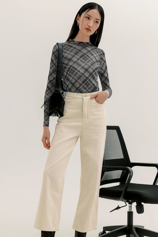 ELLIOTT DENIM JEANS IN ECRU