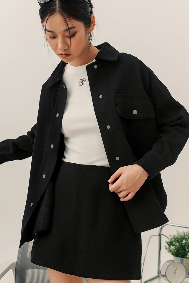 KYO OVERSHIRT IN BLACK