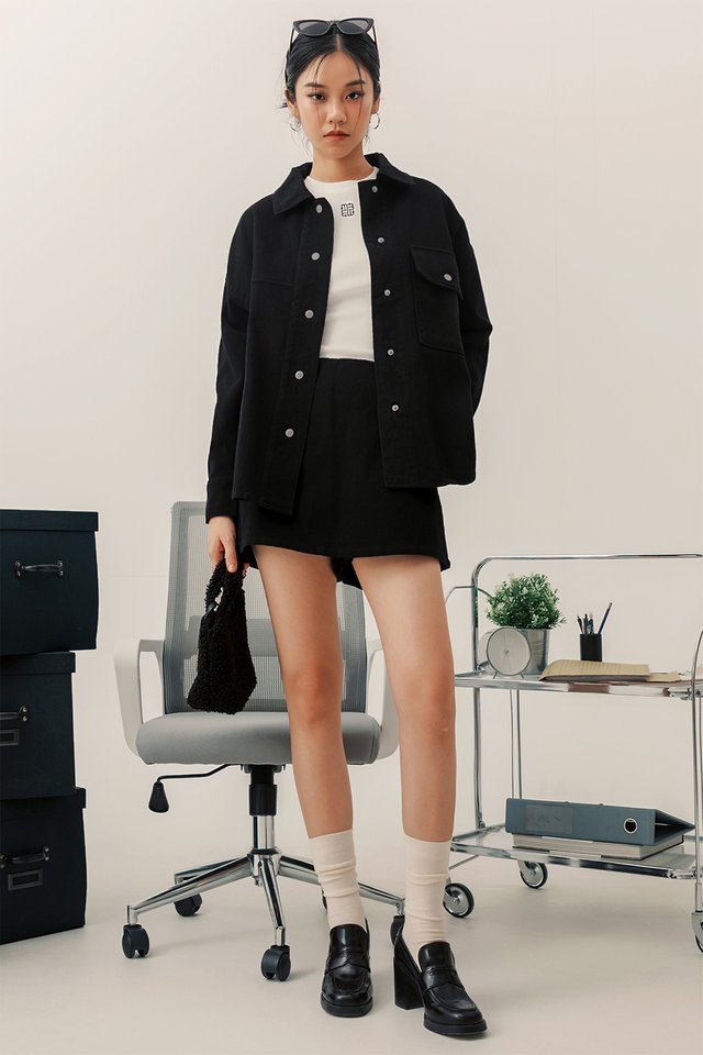 KYO OVERSHIRT IN BLACK