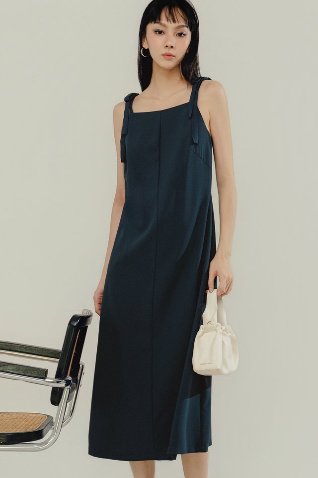 KYREN BOW MAXI IN TEAL NAVY