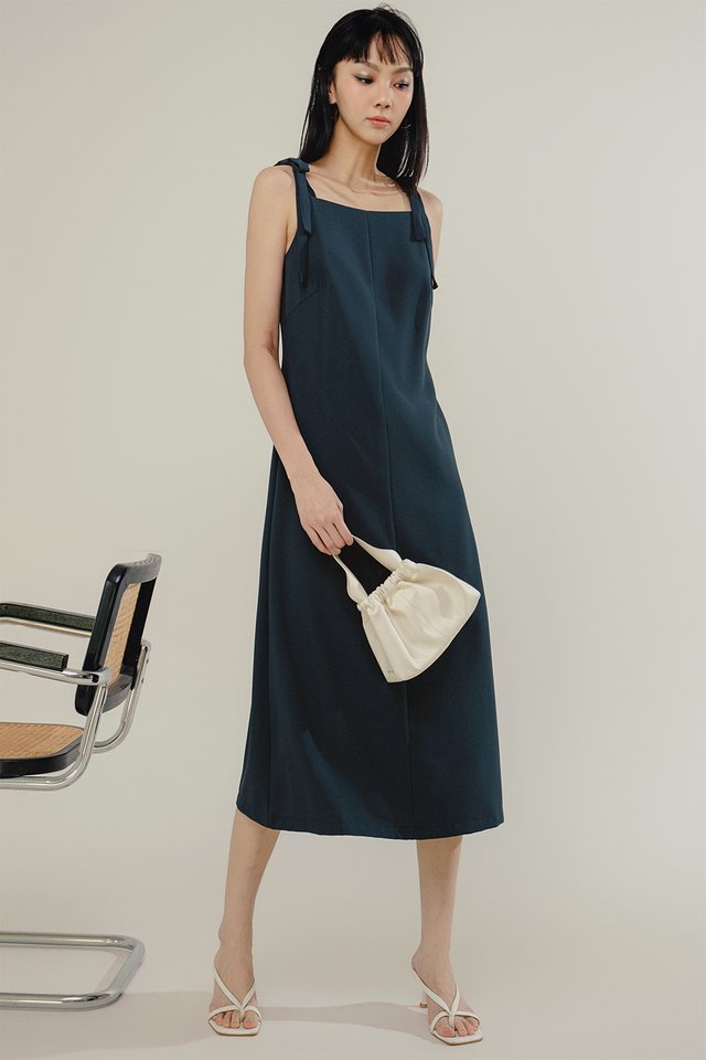 KYREN BOW MAXI IN TEAL NAVY
