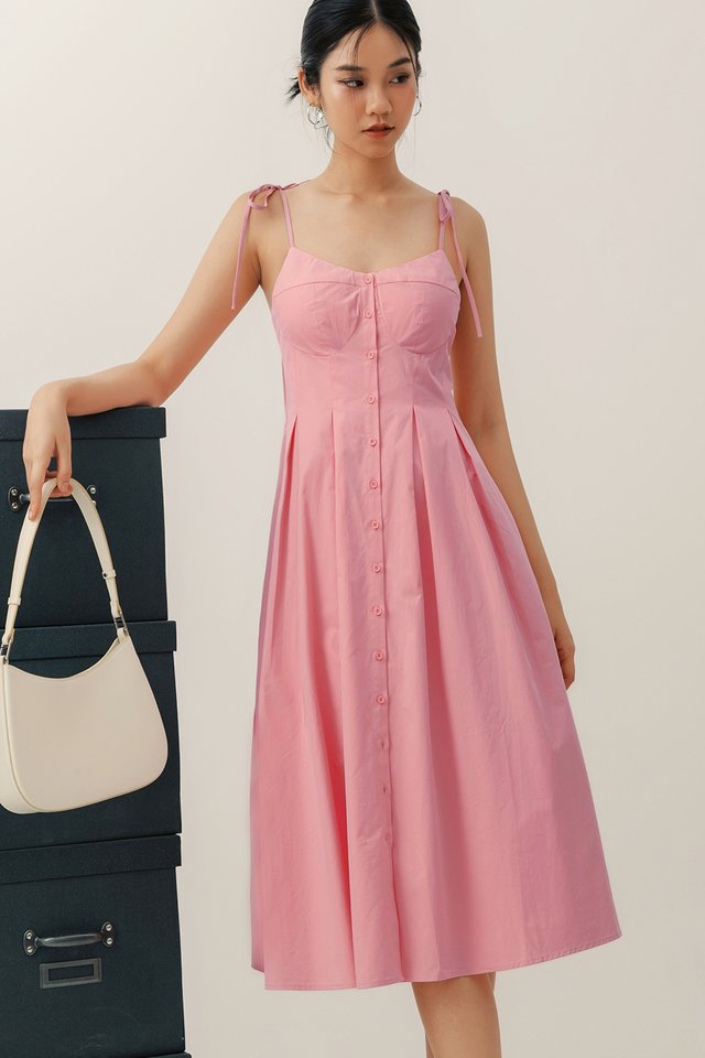 REESE PADDED MIDI IN PINK