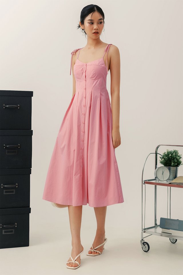 REESE PADDED MIDI IN PINK