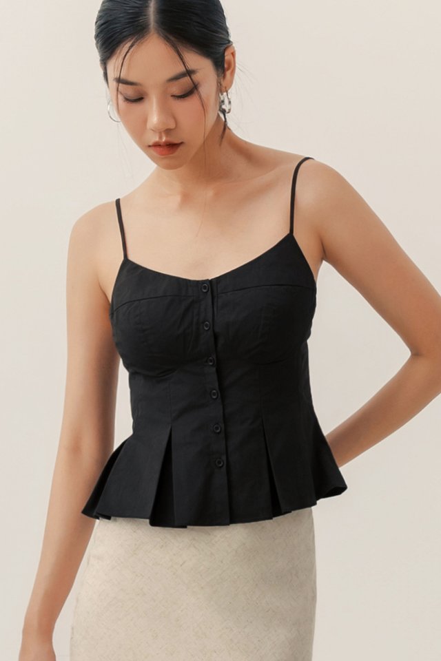 REESE PADDED TOP IN BLACK