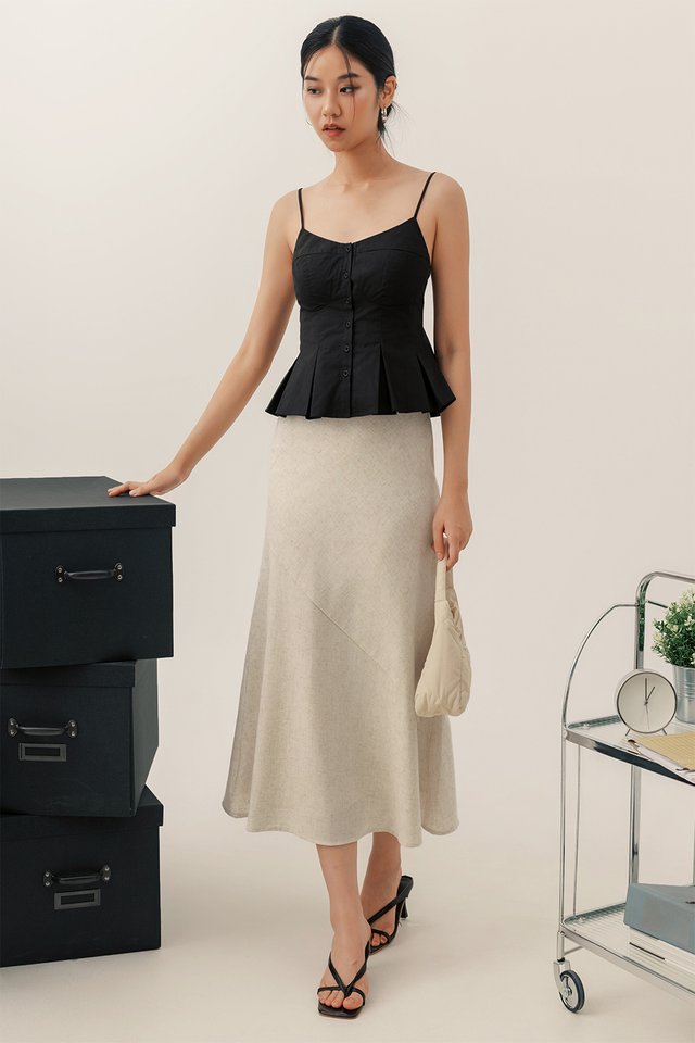 REESE PADDED TOP IN BLACK