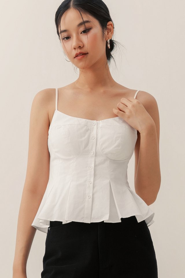 REESE PADDED TOP IN WHITE