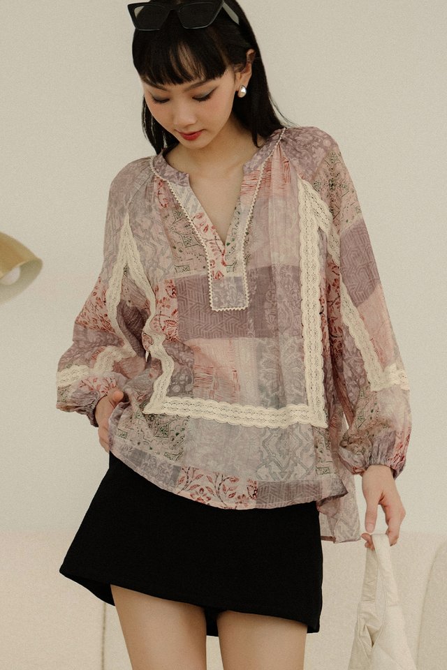 *BACKORDER* KOHI PATCHWORK TENCEL TOP