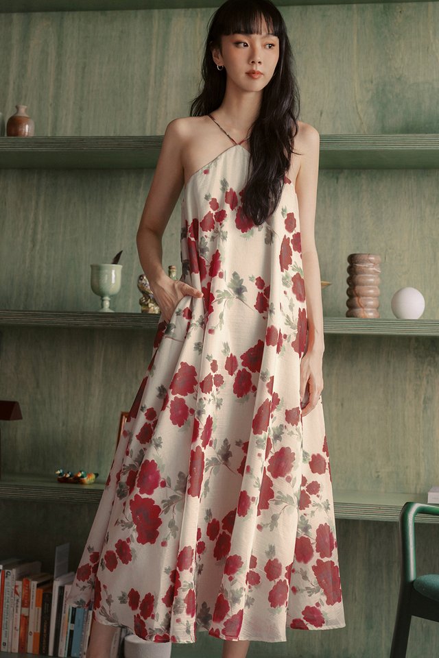 LEA FLORAL TENCEL TIE MAXI