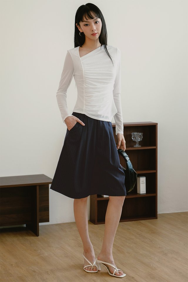 LOGAN TULLE TOP IN WHITE