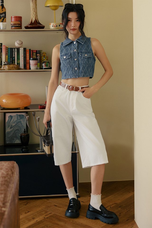KARL DENIM VEST TOP