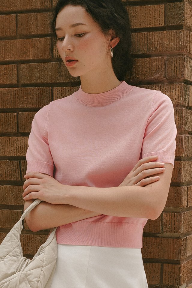 ATLAS KNIT TOP IN COTTON CANDY
