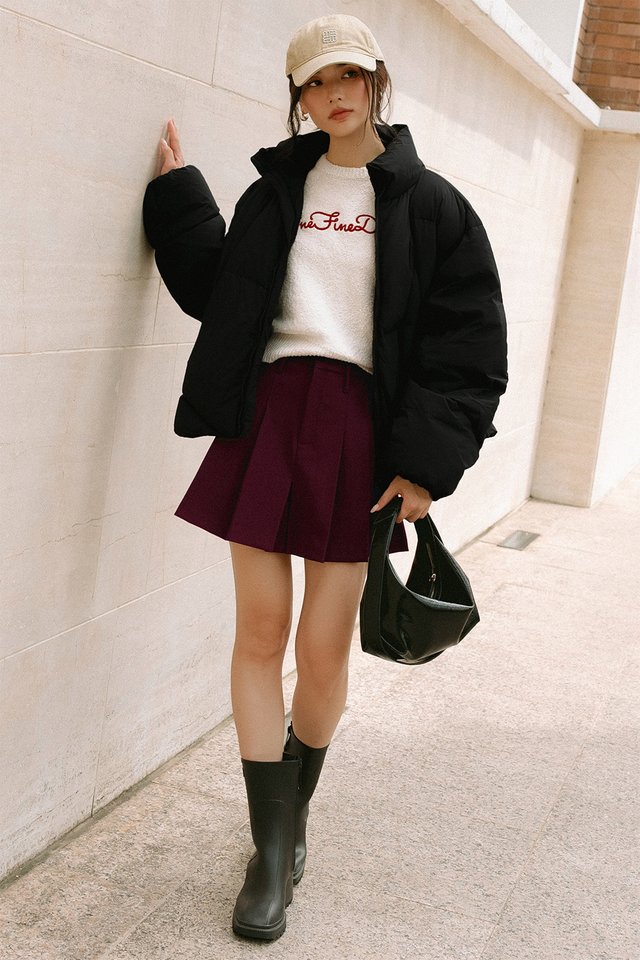 LEICA PUFFER DOWN JACKET IN BLACK