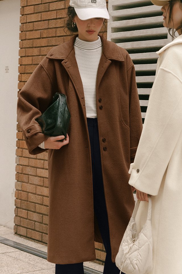 MUSA WOOL COAT IN CAMEL