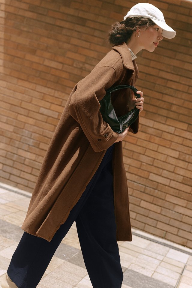 MUSA WOOL COAT IN CAMEL
