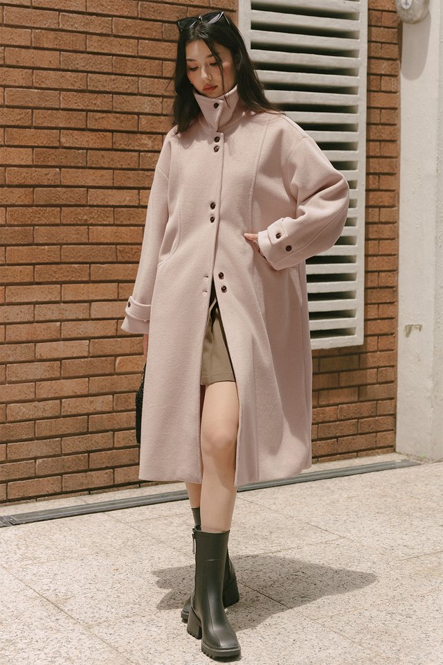 MUSA WOOL COAT IN LIGHT BLUSH
